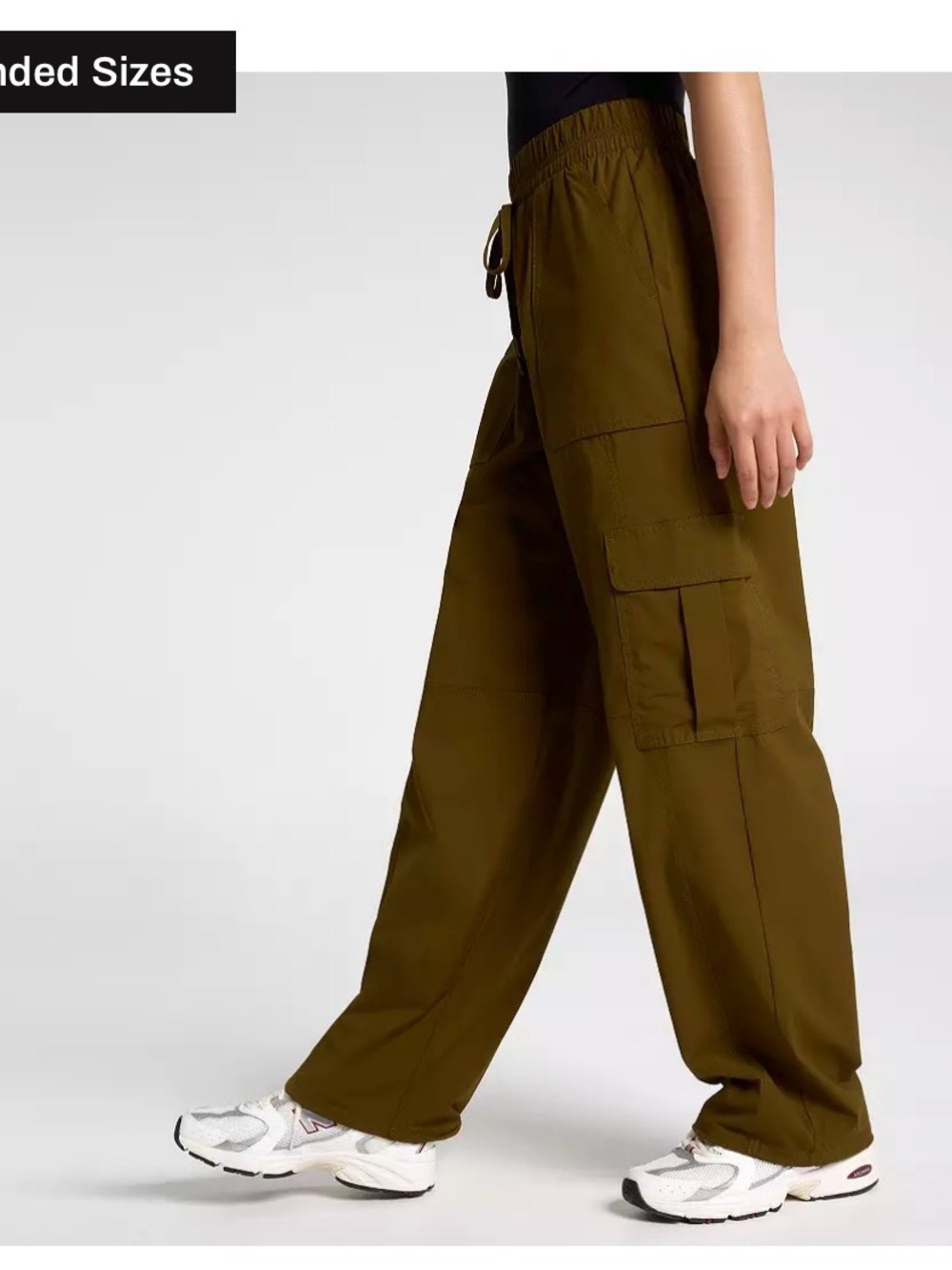 CALIA by Carrie Underwood Olive Green Wide-Leg Cargo Pants - Picture 3 of 9